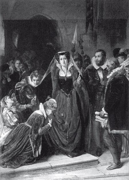 Сципион Внутелли. Мария Стюарт шествует на эшафот. 1861. Местонахождение неизвестно