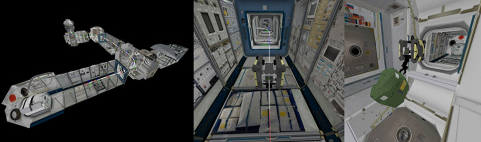 Симуляция процесса перемещения грузов Astrobee. Моделирование: NASA