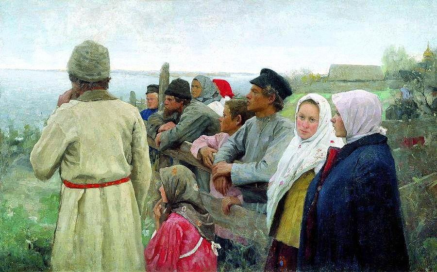 Лукиан Васильевич Попов: Луга затопило, 1908 Холст, масло. Оренбургский областной музей изобразительных искусств