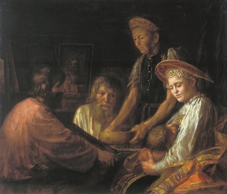 Михаил Шибанов. «Крестьянский обед». 1774