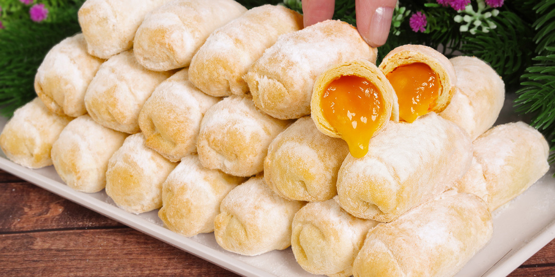 Вкуснейшее печенье трубочки! С ароматной апельсиновой начинкой!