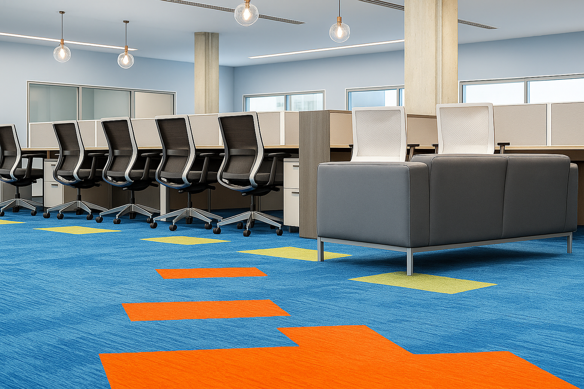 Цветовое зонирование в офисе: акцент на креатив и навигацию