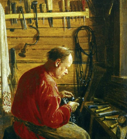 Рассказ из советской колхозной жизни // Илл.: Художник Михаил Клодт. Шорник