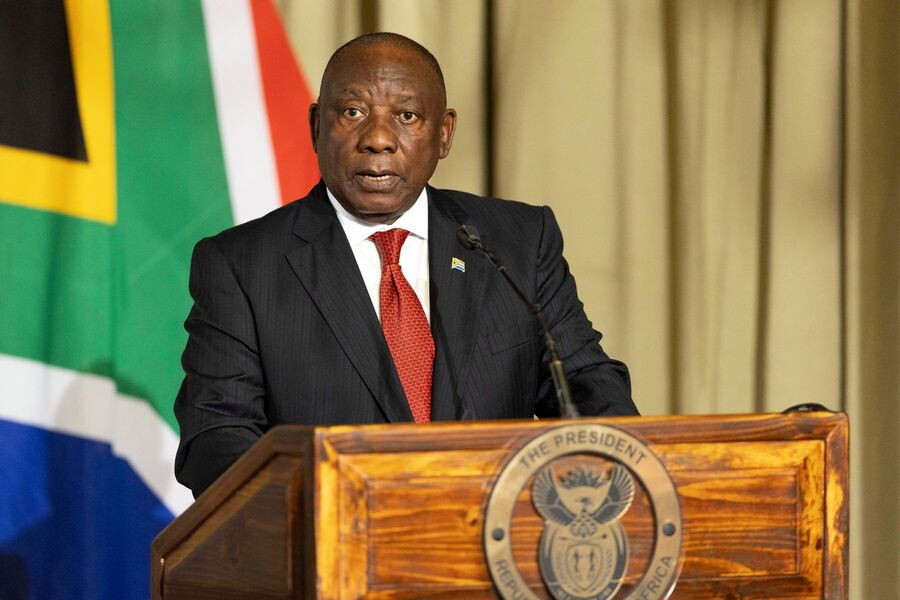    Президент Южно-Африканской Республики Сирил Рамафоса / Источник: © KIM LUDBROOK/EPA/ТАСС