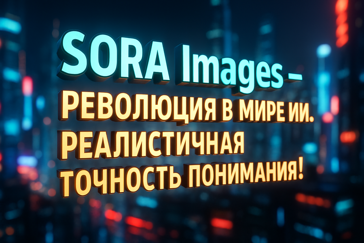 Это изображение создано в нейросети Sora Images менее чем за 5 минут!