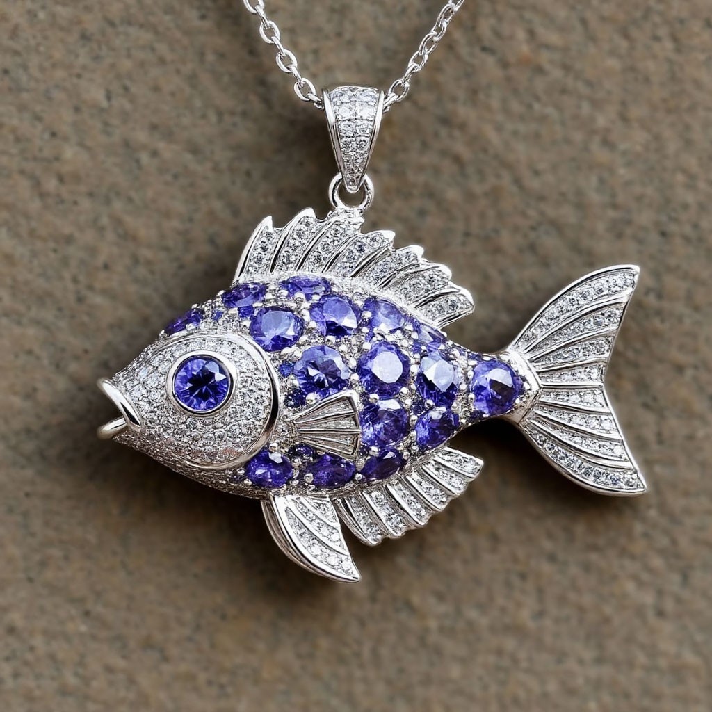                            Рыбка из сапфиров