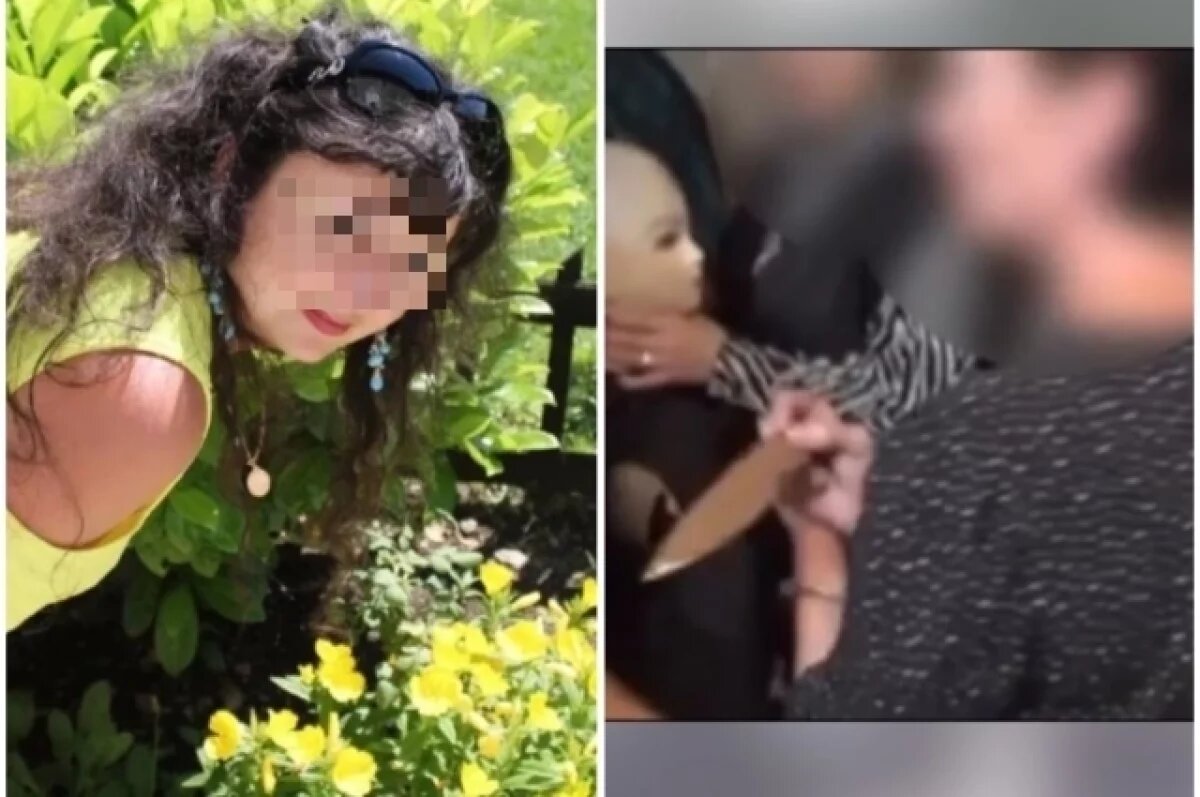    Убитая Татьяна и кадры следственного эксперимента.