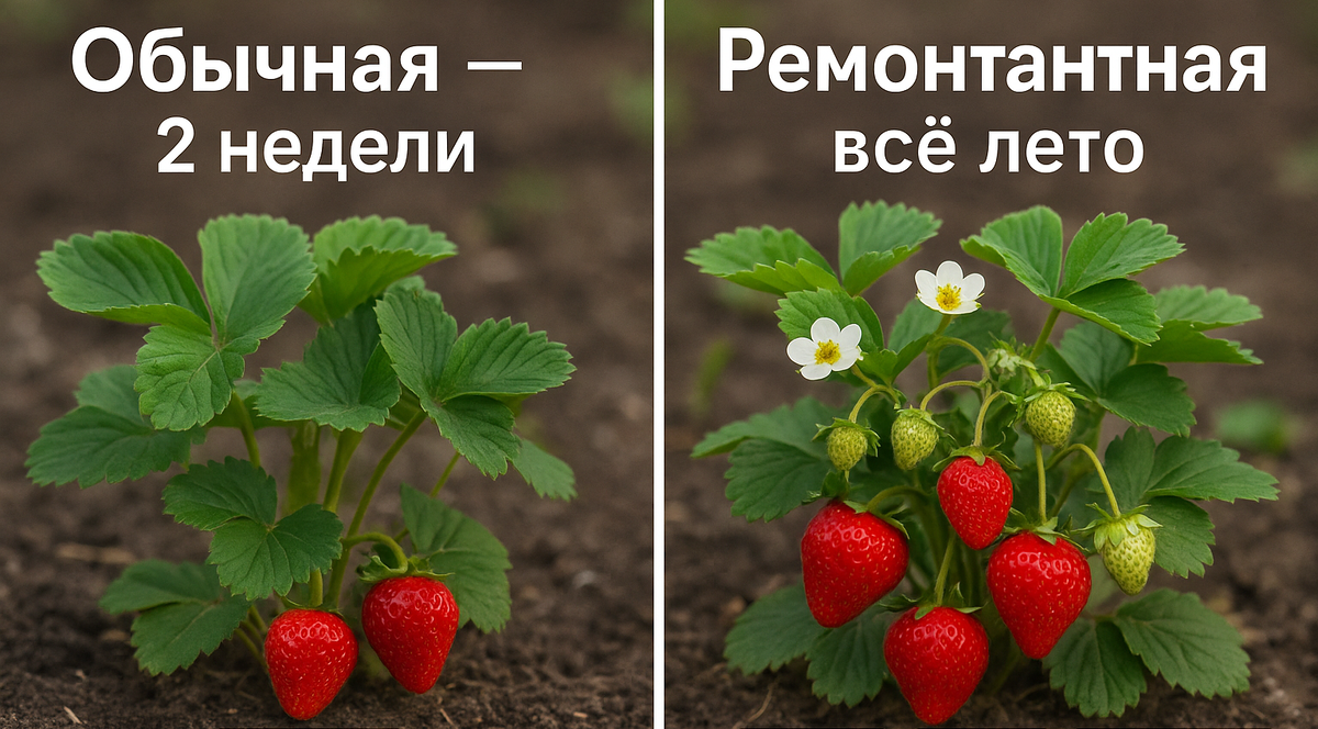 ремонтантные сорта клубники плодоносят в несколько волн