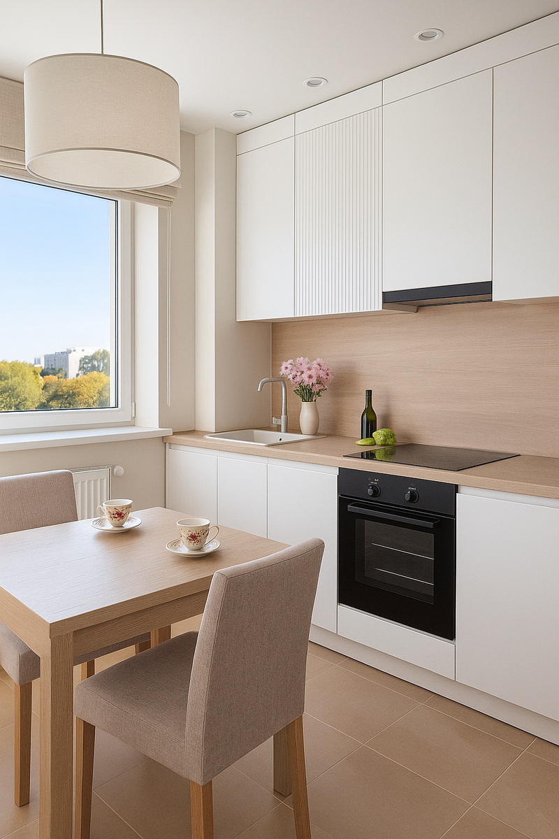 Белая кухня на заказ недорого в Пскове