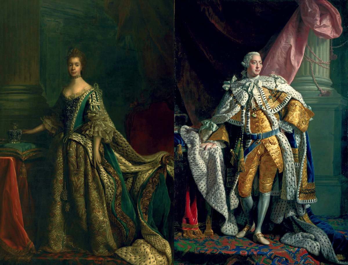 Шарлотта и король Геогр III. Изображение взято с Яндекс картинок.