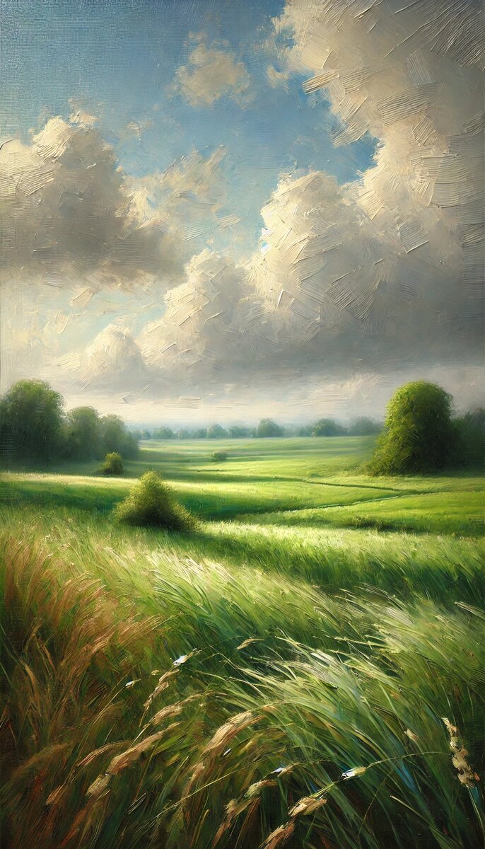 Ветер над зелёной равниной