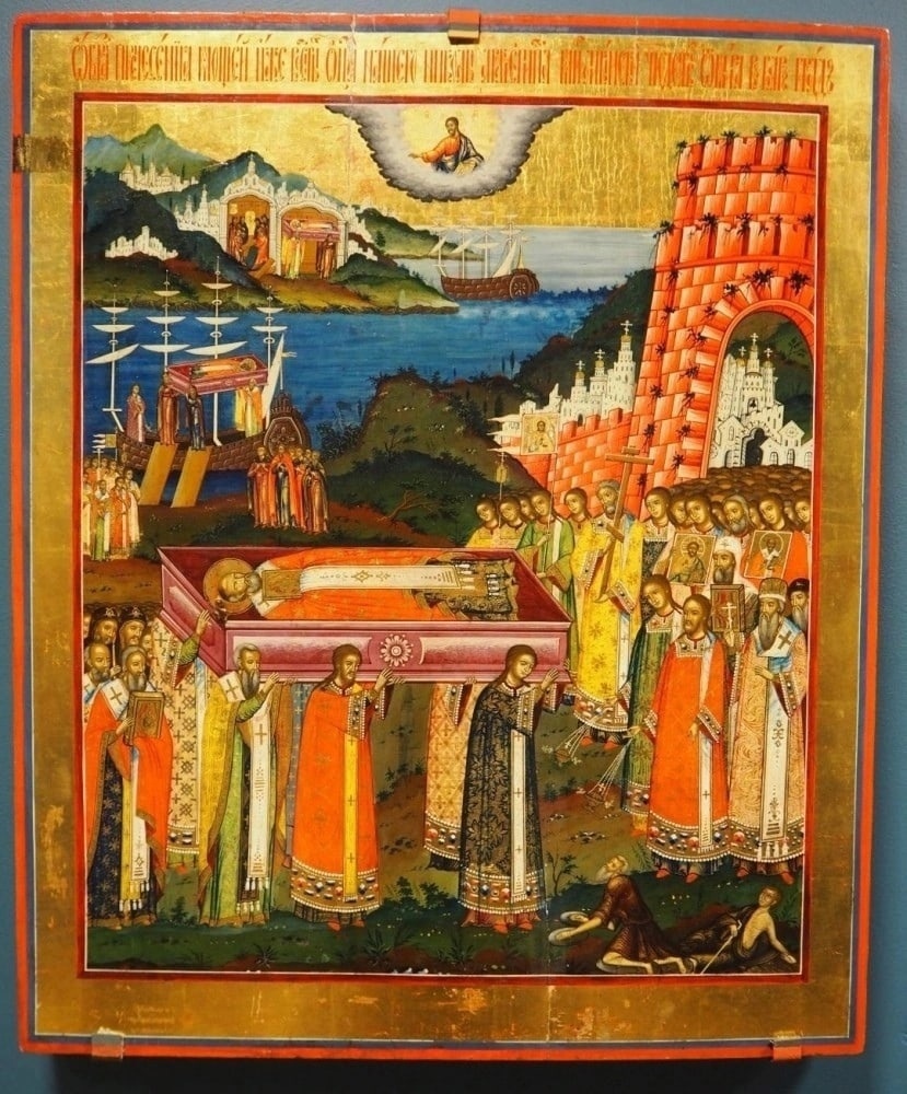 Образ перенесения мощей святителя Николая Чудотворца в г. Бари. Иллюстрация из сети