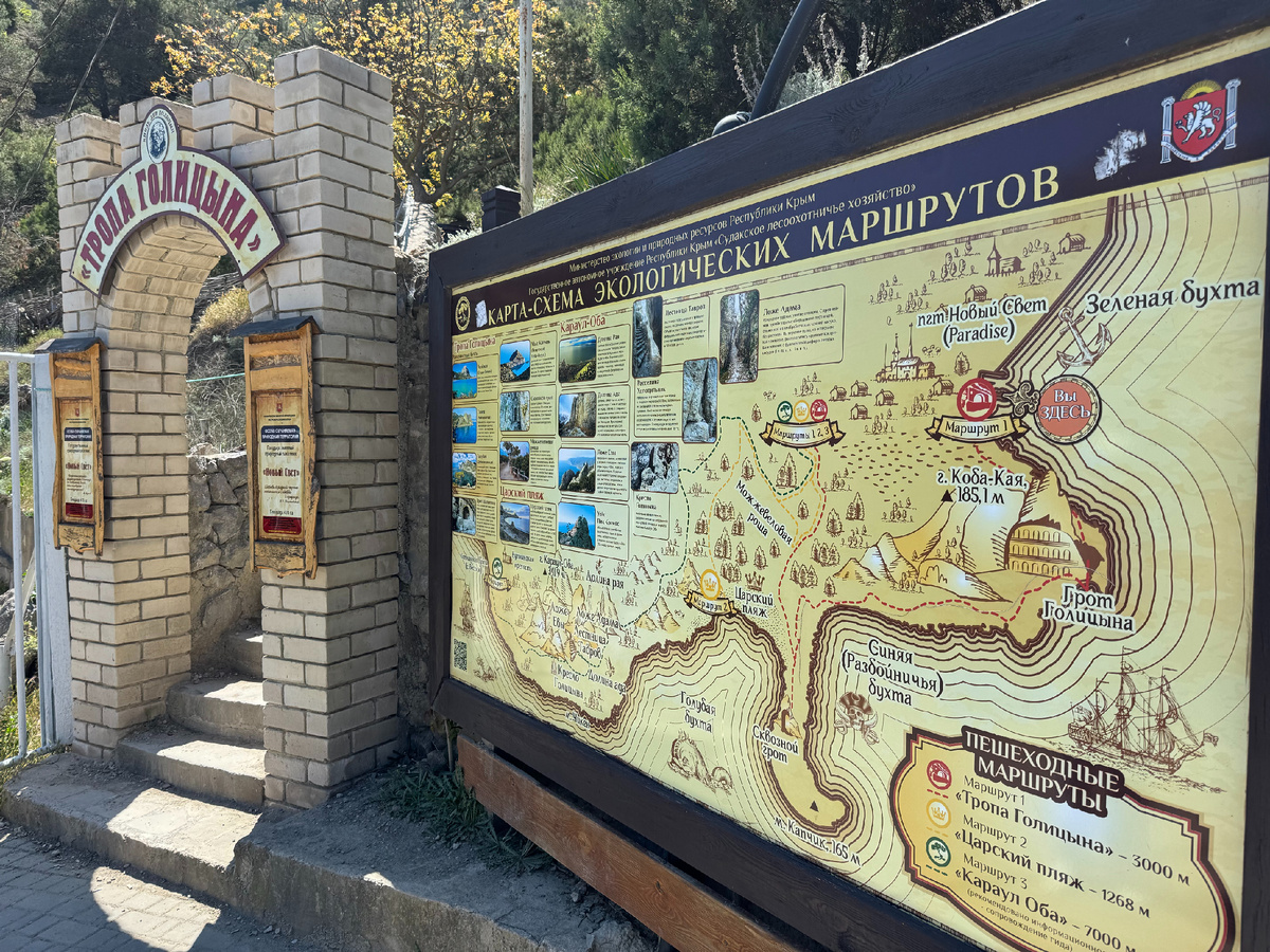 Начало тропы Голицына в Новом Свете... Фото автора