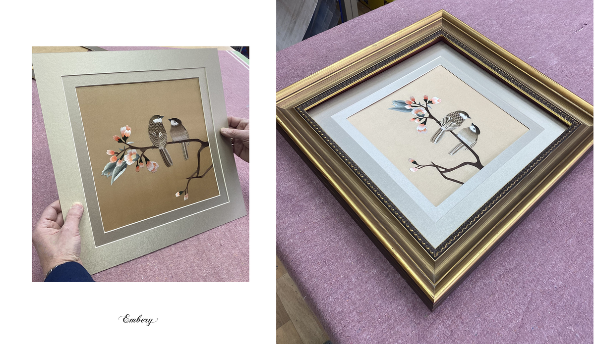 Двойное паспарту и багет для декоративно-прикладной работы