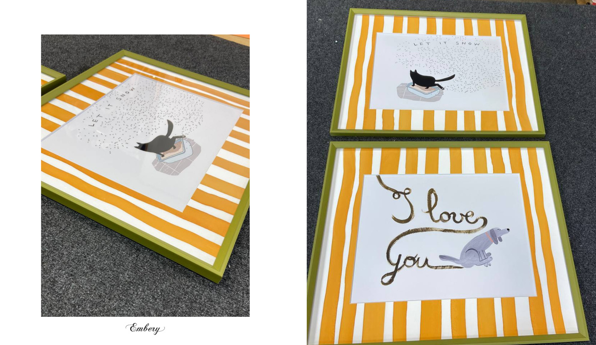 Готовые постеры в рамах с паспарту