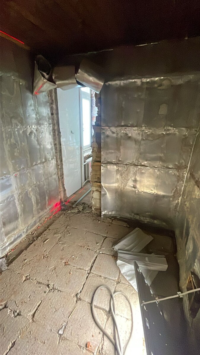 Оставшееся помещения после сноса старой сауны