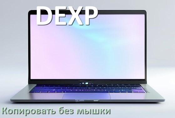 
Как на ноутбуке DEXP без мышки скопировать и вставить текст