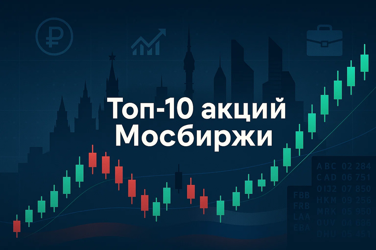 Топ-10 акций Мосбиржи в 2025 году