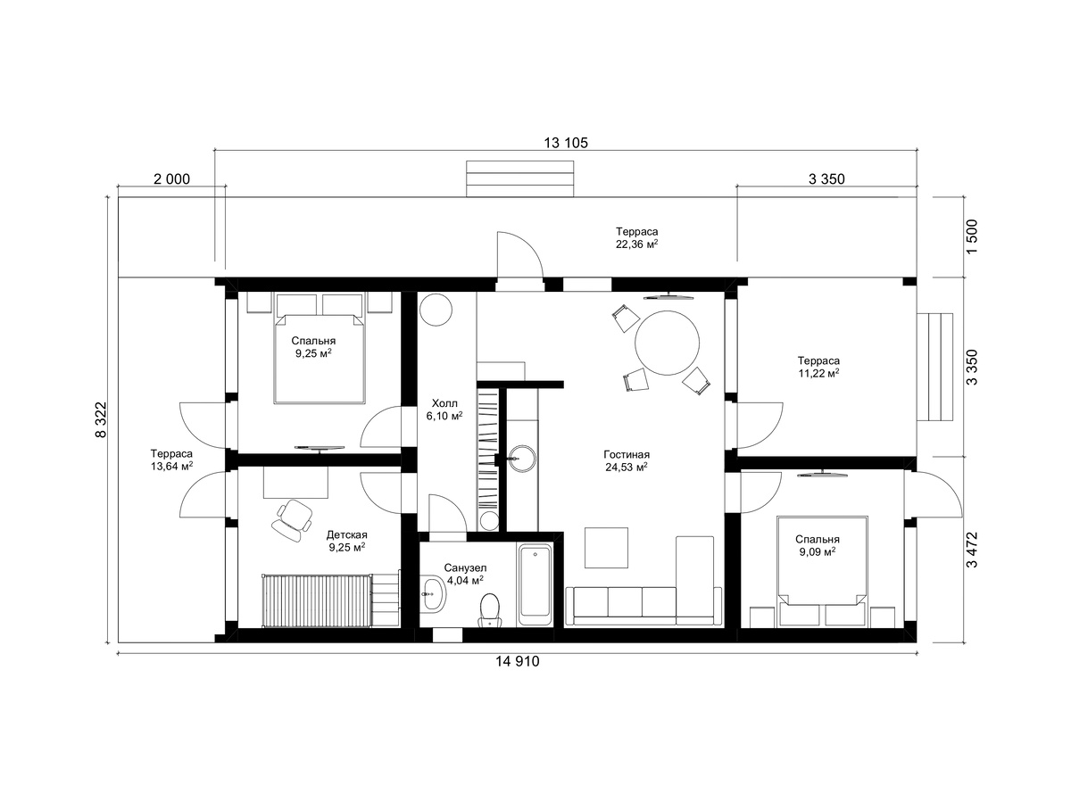 Дача Хит модульный дом москва на заказ планировка