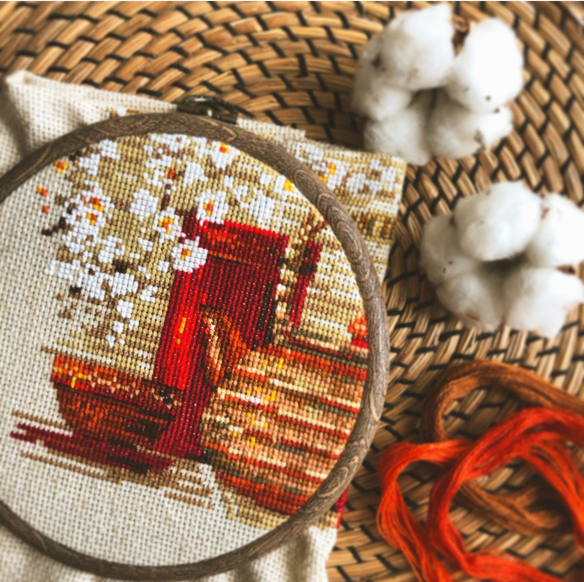 Вышивка шерстью, моя работа