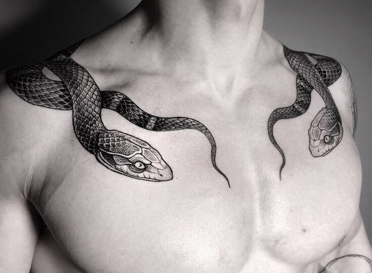 Тату змей / змея
