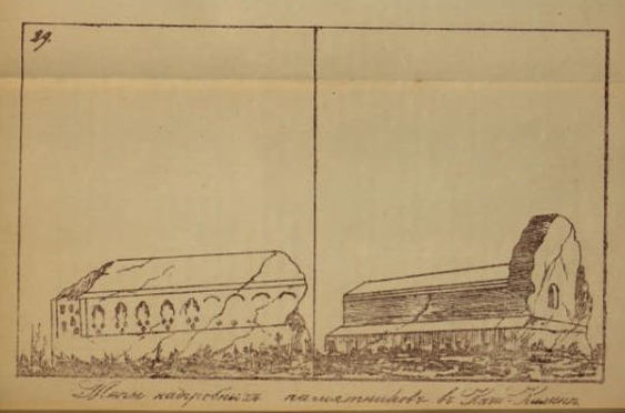 Типы надгробных памятников. Попов А.Н. Вторая учебная экскурсия Симферопольской мужской гимназии. Бахчисарай