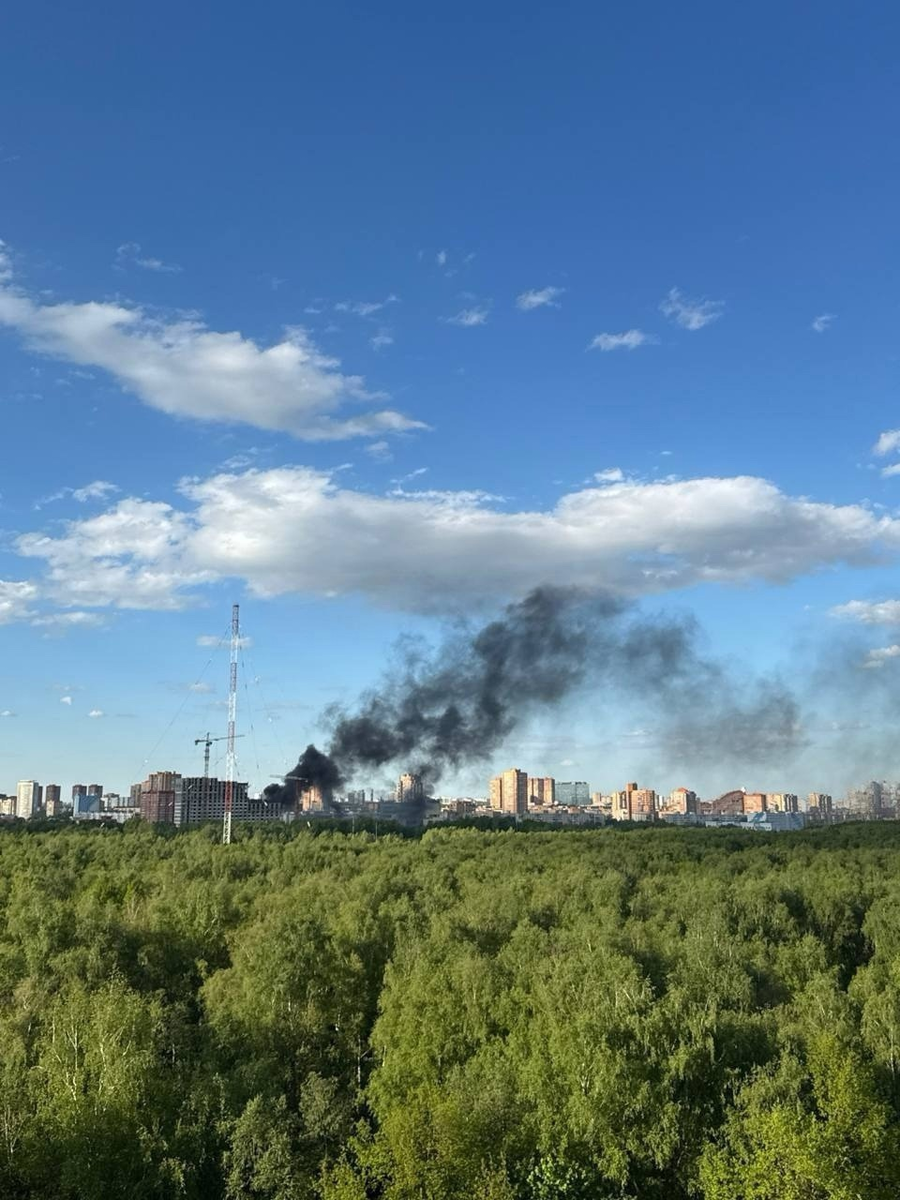 Кадр, снятый одним из очевидцев