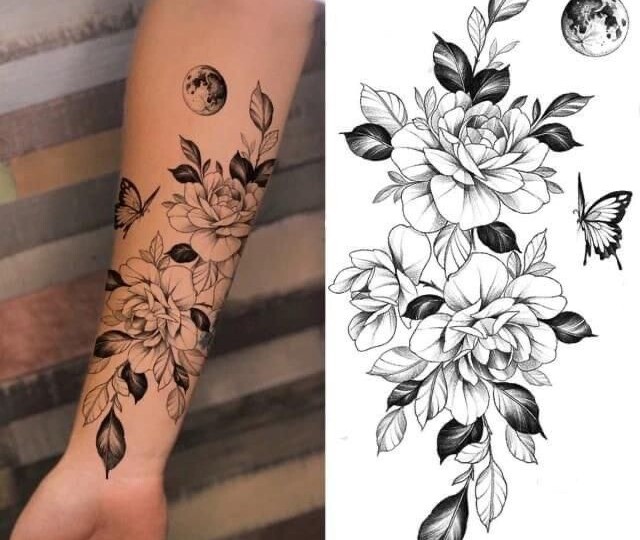 Тату цветы
