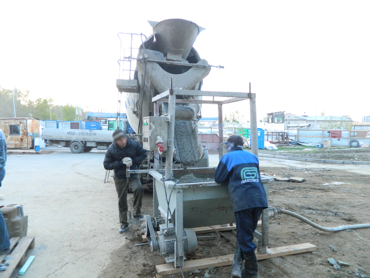 Подача готового раствора с помощью мобильной станции