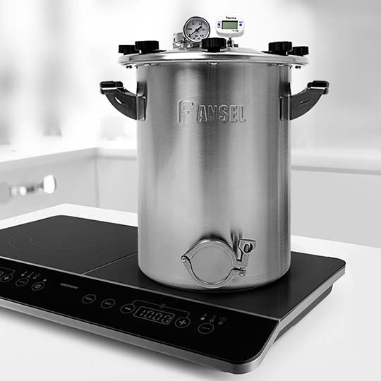 Автоклав Fansel 3 работает на разных видах плит: газовая, электрическая, керамическая и индукционная. 