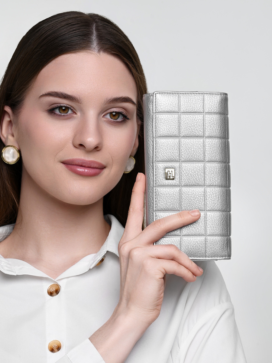 Кошелек в серебряном цвете G.Mokini артикул: 398616678