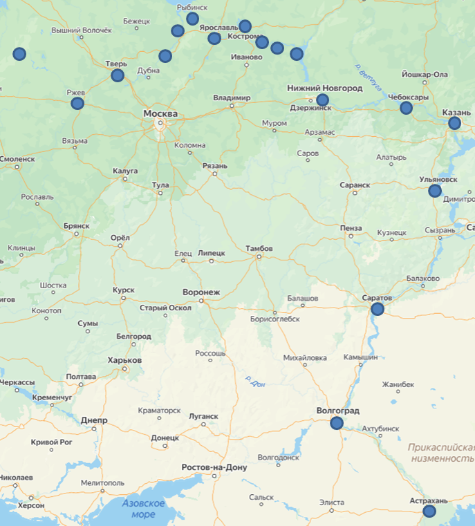 Стандартная обзорная карта. По содержанию можно перемещаться в те точки, что Вас заинтересовали.