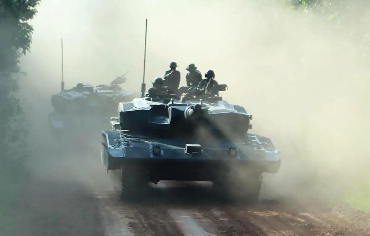    Немецкие танки Leopard. © kostrad.mil.id
