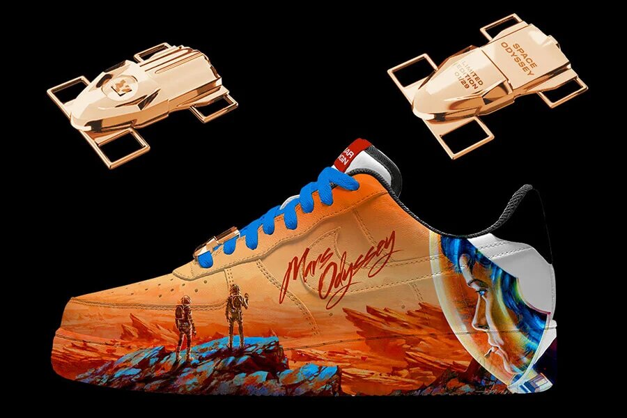 Кроссовки в росписи «Space Odyssey Mars»