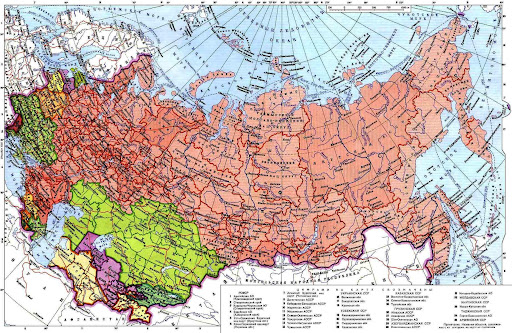 Карта Союза Советских Социалистических республик