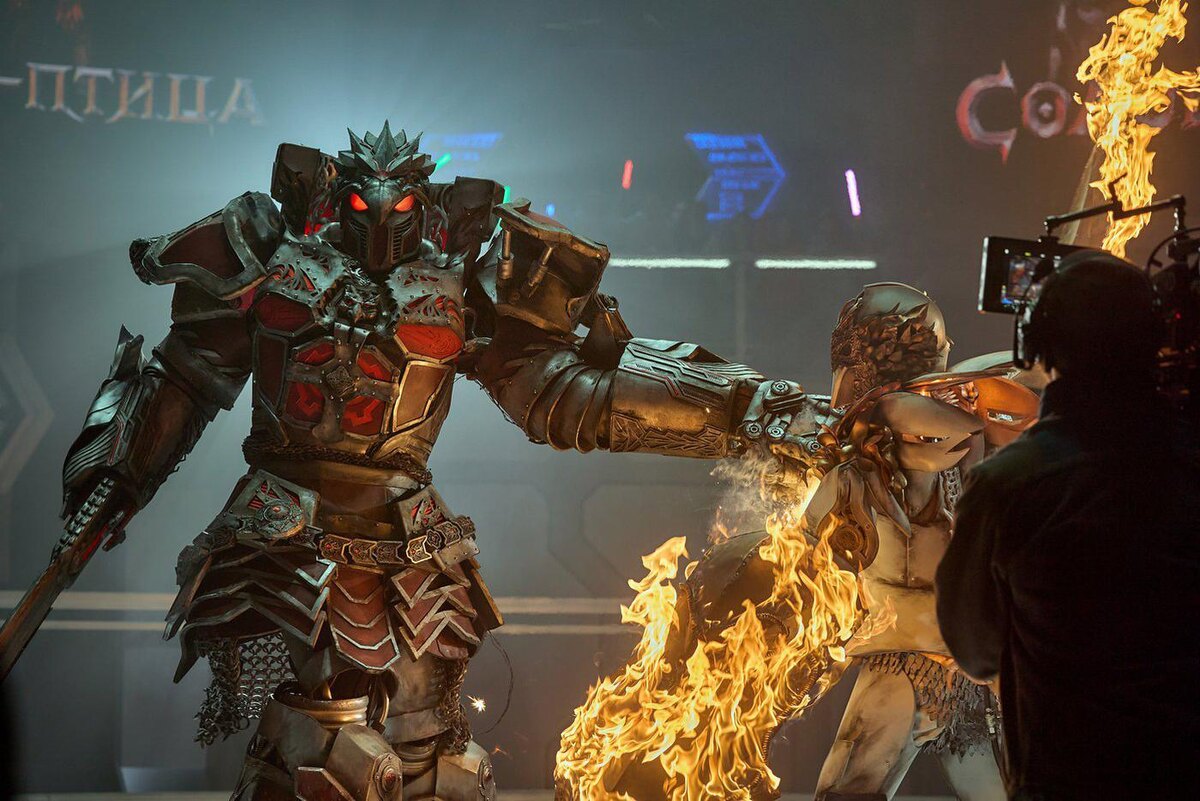 Так снимали сражение Соловья-разбойника с Жар-птицей. @" Карго" 