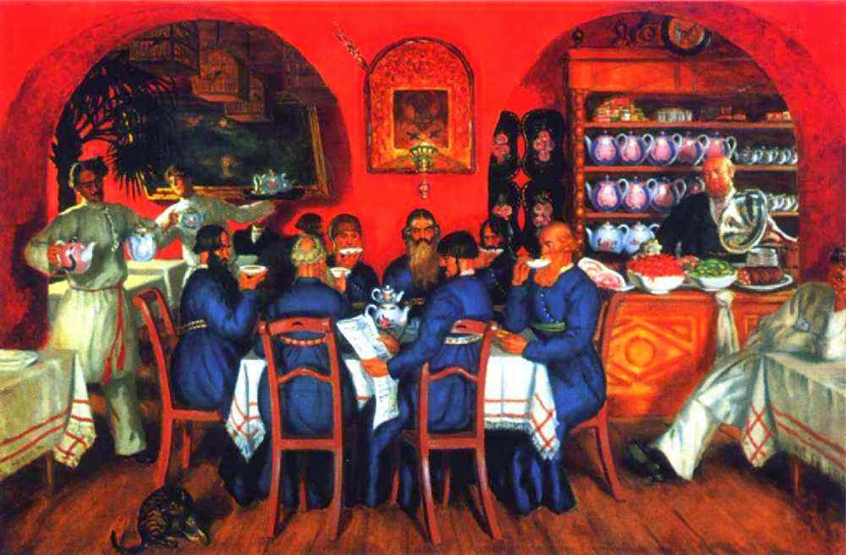 Б.М.Кустодиев: “Московский трактир”, 1916 