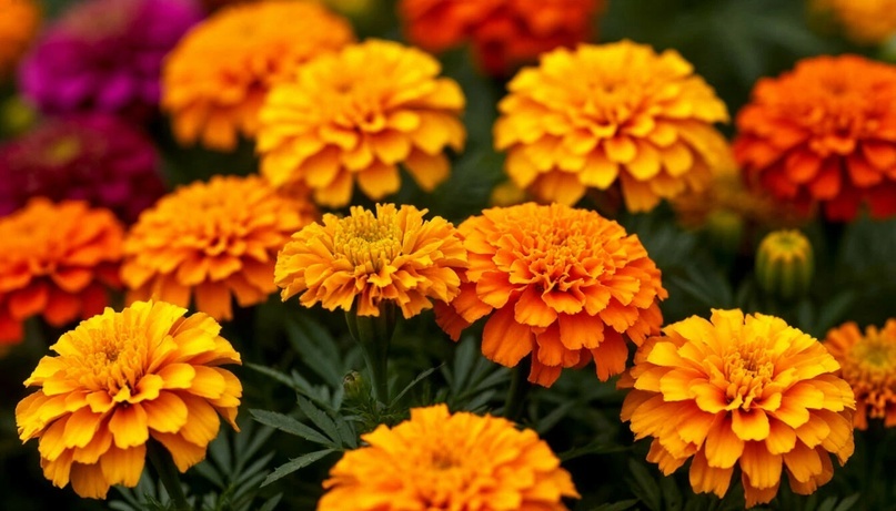 Бархатцы  — яркие цвета и необычный аромат.