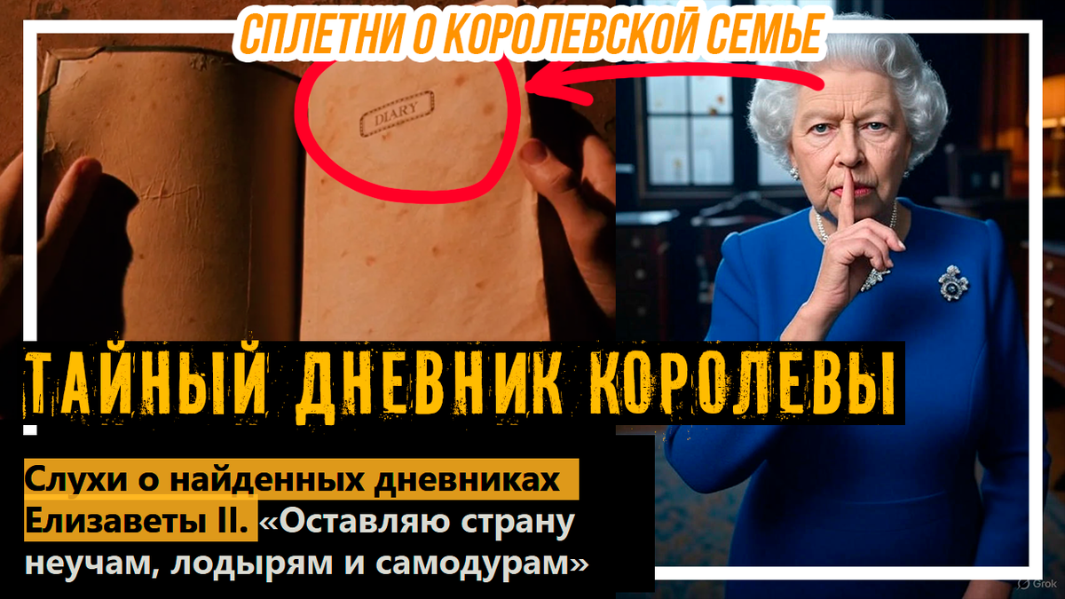 Слухи о найденных дневниках Елизаветы II. «Оставляю страну неучам, лодырям и самодурам»