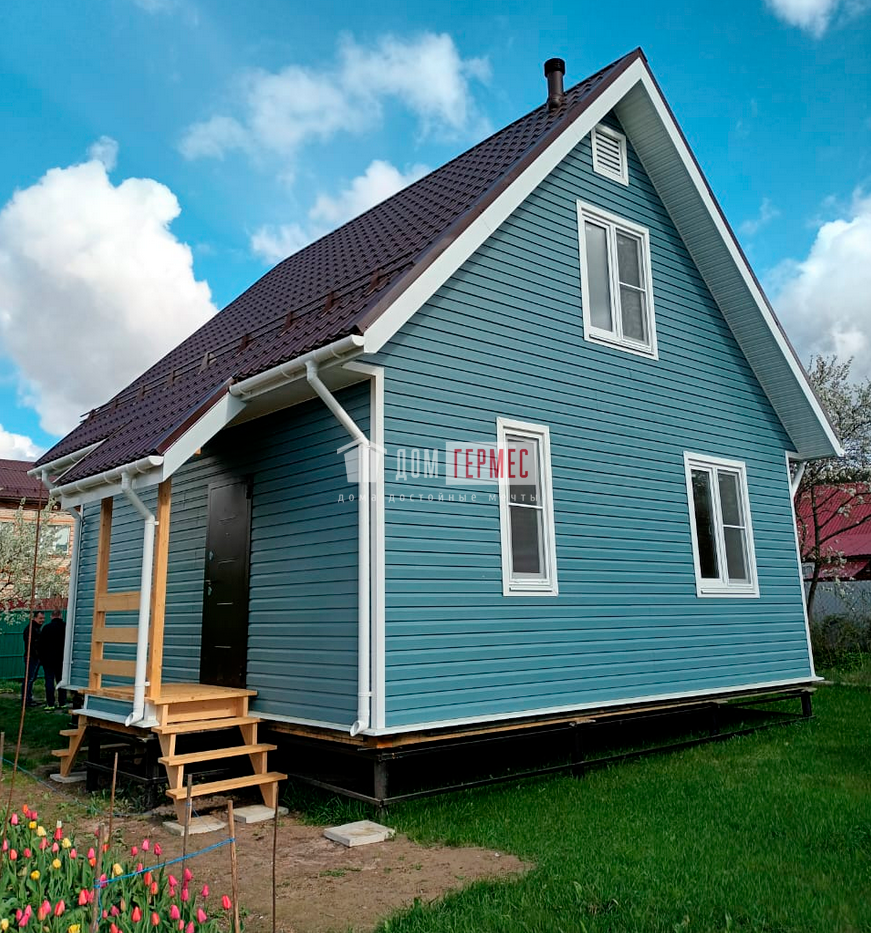 Каркасный коттедж по типовому проекту «Стриж 2»