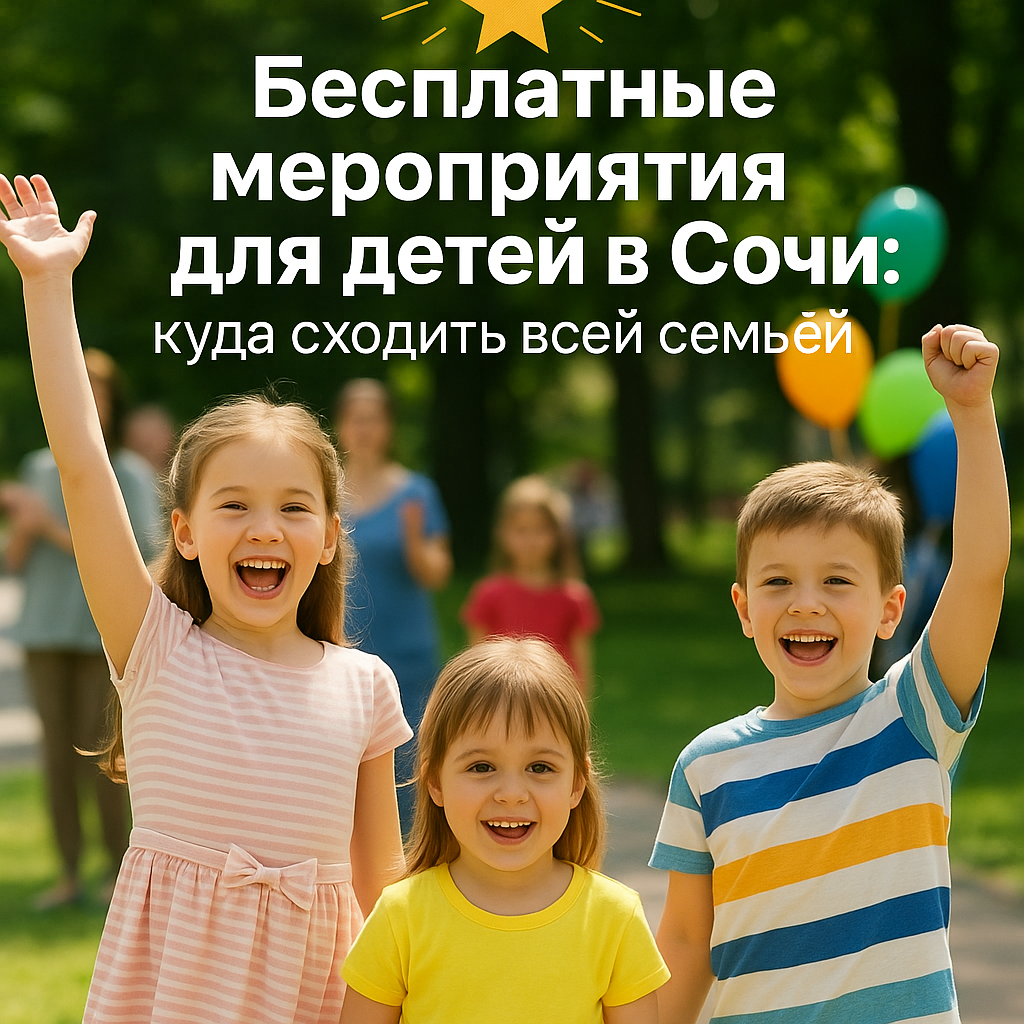 🎉 Бесплатные мероприятия для детей в Сочи: куда сходить всей семьёй