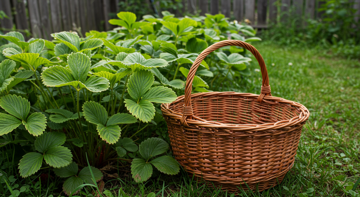 Кустики клубники росли пышные, листва зелёная, а ягод нет