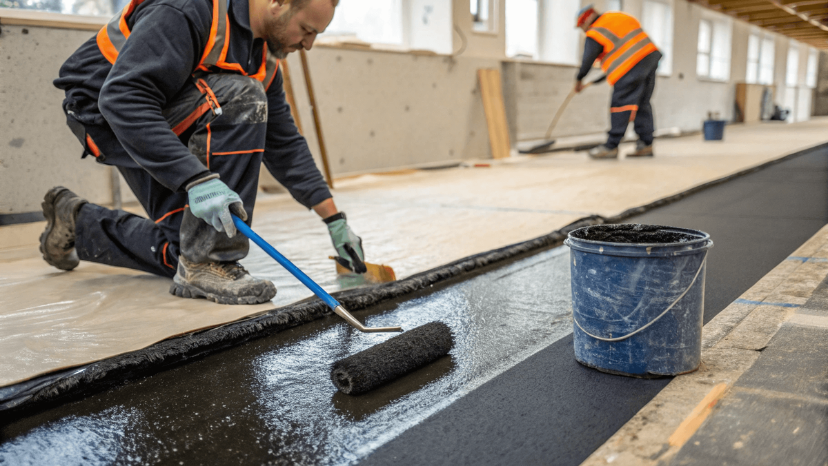 Гидроизоляция мастикой под стяжку