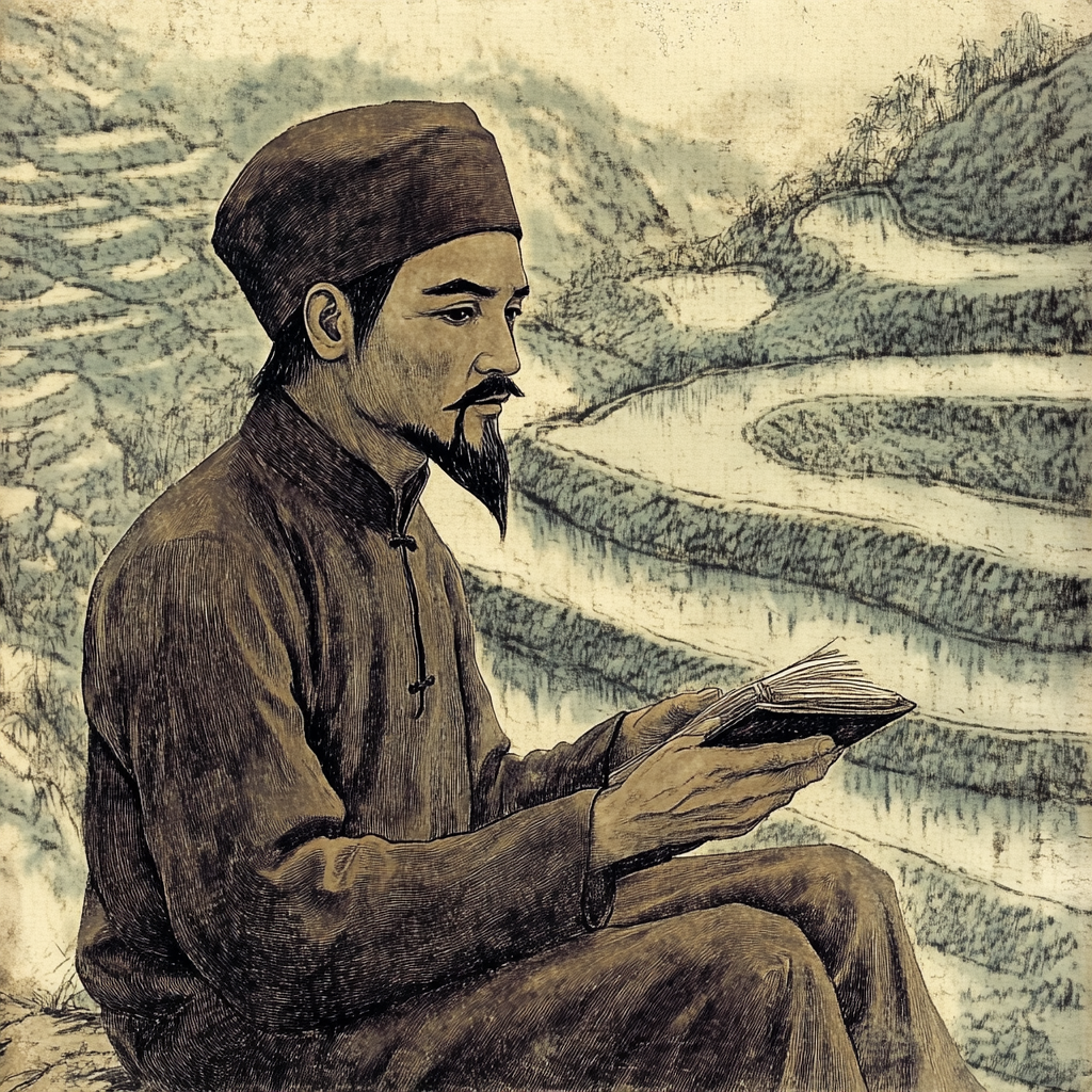 Nguyen Du – легендарный поэт Вьетнама, создатель бессмертного «Сказания о Киу», переведённого на десятки языков и любимого читателями по всему миру