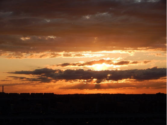 Майский закат с 24го этажа/Мурино