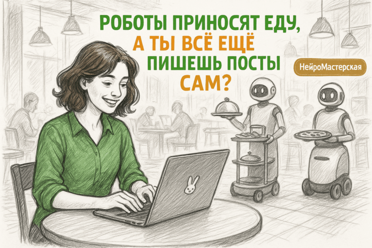    Роботы приносят еду, а ты всё ещё пишешь посты сам? Оксана Солдатова