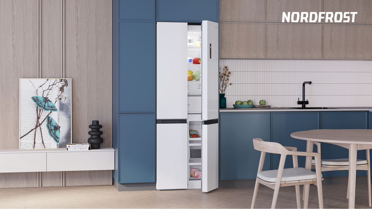 Четырехдверный холодильник NORDFROST RFQ 440NFGW
