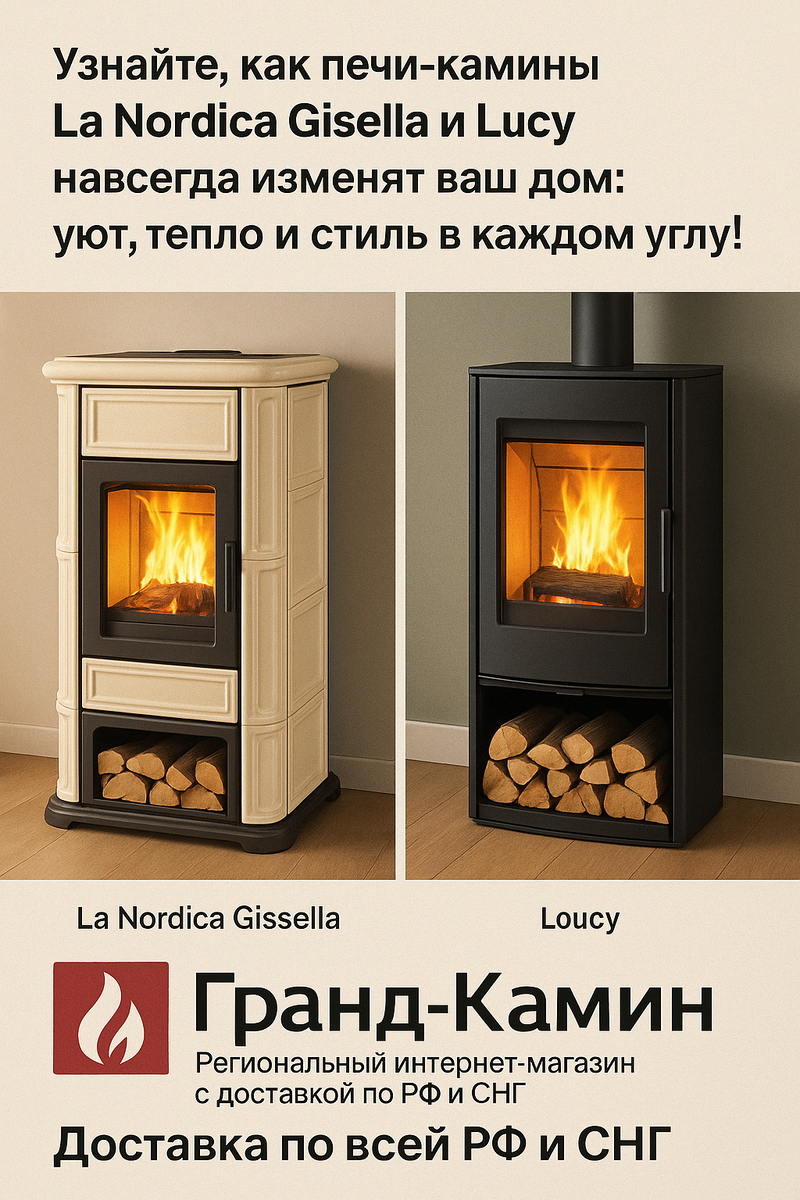    Узнайте, как печи-камины La Nordica Gisella и Lucy навсегда изменят ваш дом: уют, тепло и стиль в каждом углу! Kamin