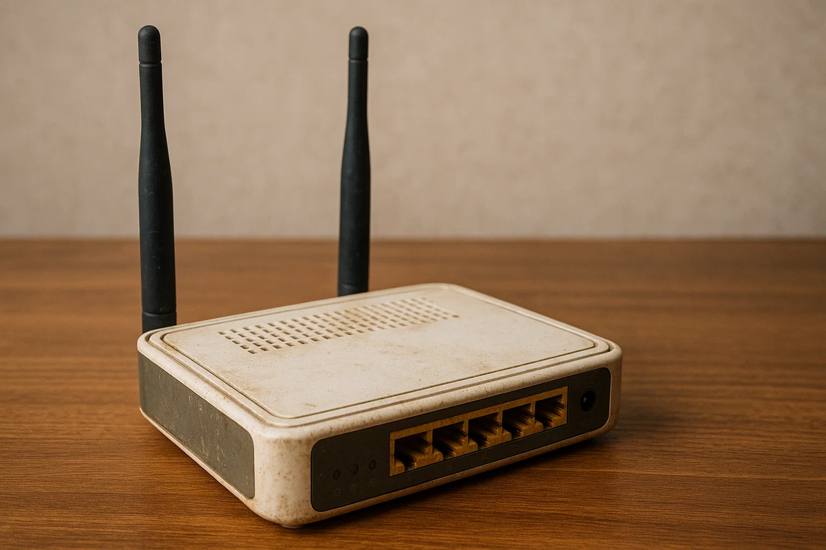 Устаревший, запыленный роутер