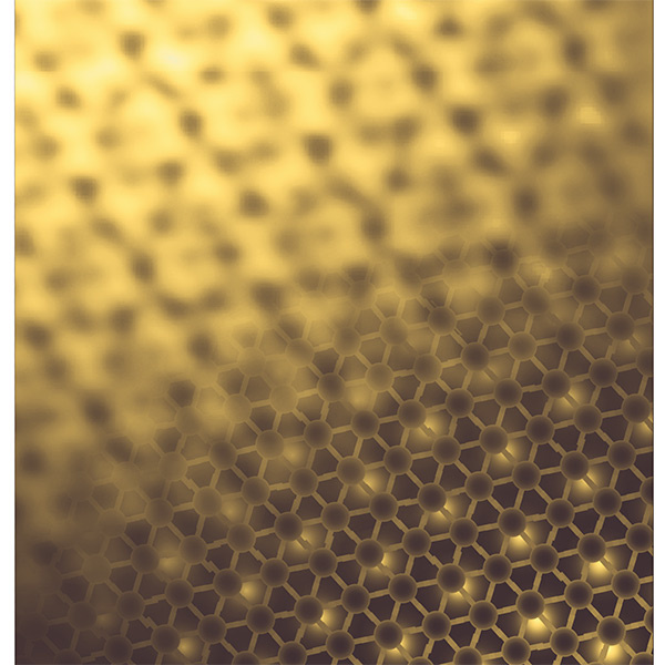 Межкристалл, образованный путём наложения скрученного графена на гексагональный нитрид бора.